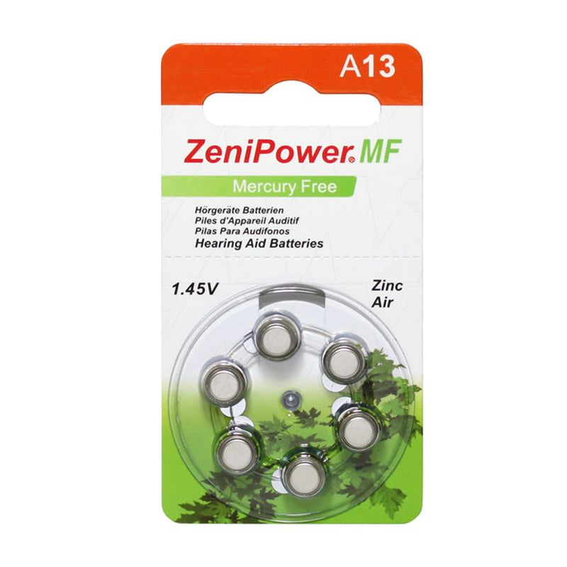 A13 Zenipower hearing aid battery