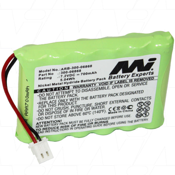 7.2V 700mAh 5.04Wh NiMh Outdoor Siren Alarm battery suitable for Honeywell