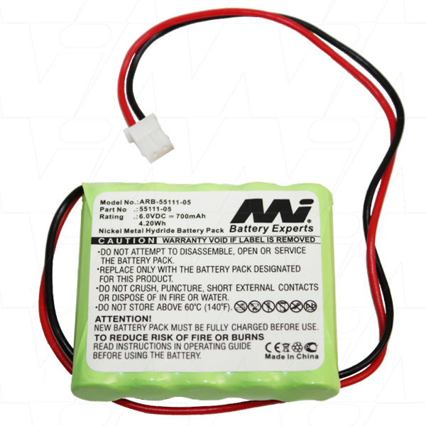 6V 700mAh 4.20Wh NiMh Outdoor Siren Alarm battery suitable for Honeywell