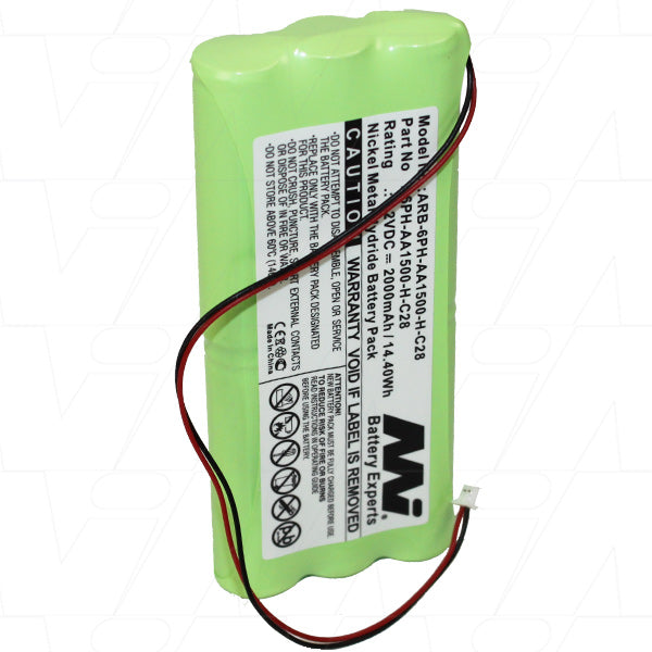 7.2V 2000mAh 14.40Wh NiMh Outdoor Siren Alarm battery suitable for DSC