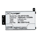 Battery to suit AMAZON Kindle Paperwhite 2nd Gen 3.7V 1600mAh Li-ion