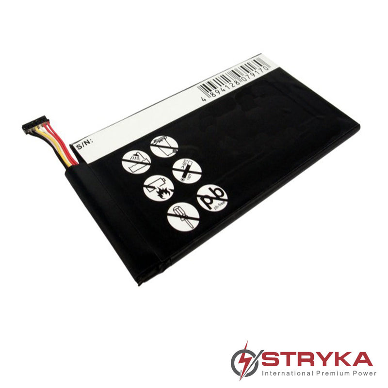 Stryka Battery to suit GOOGLE Nexus 7 3.7V 4300mAh Li-Pol