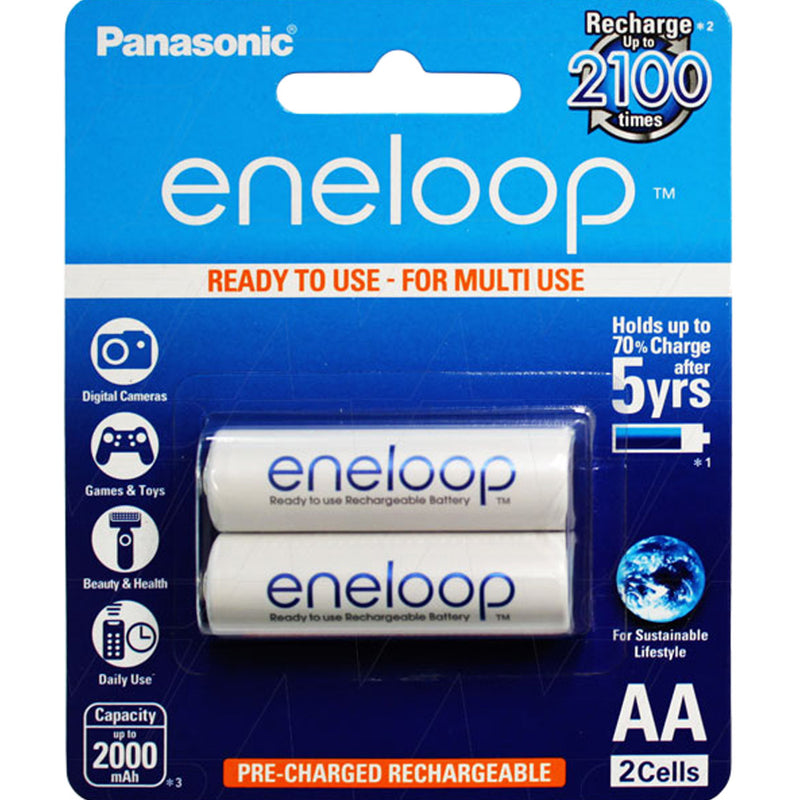 Eneloop AA 'Ready to use' LSD NiMH batteries 2Pack