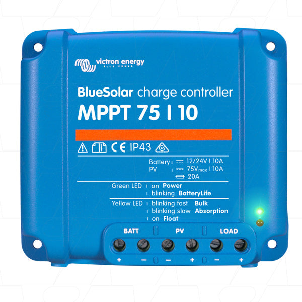 BlueSolar MPPT75/10A 12V/24V 10A Solar Charge Controller SCC010010050R