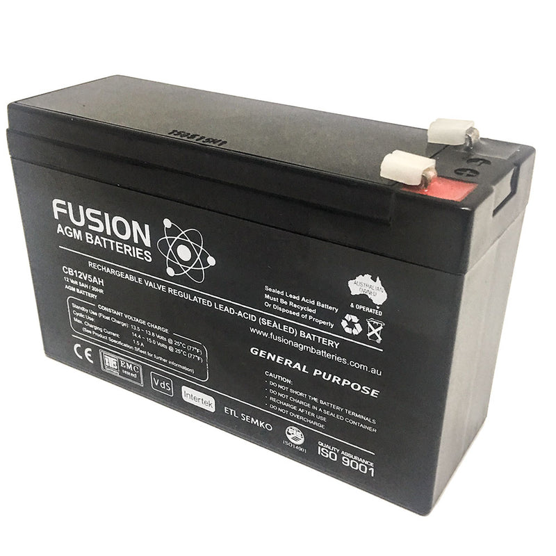 Fusion 12V 5Ah General Purpose AGM Battery