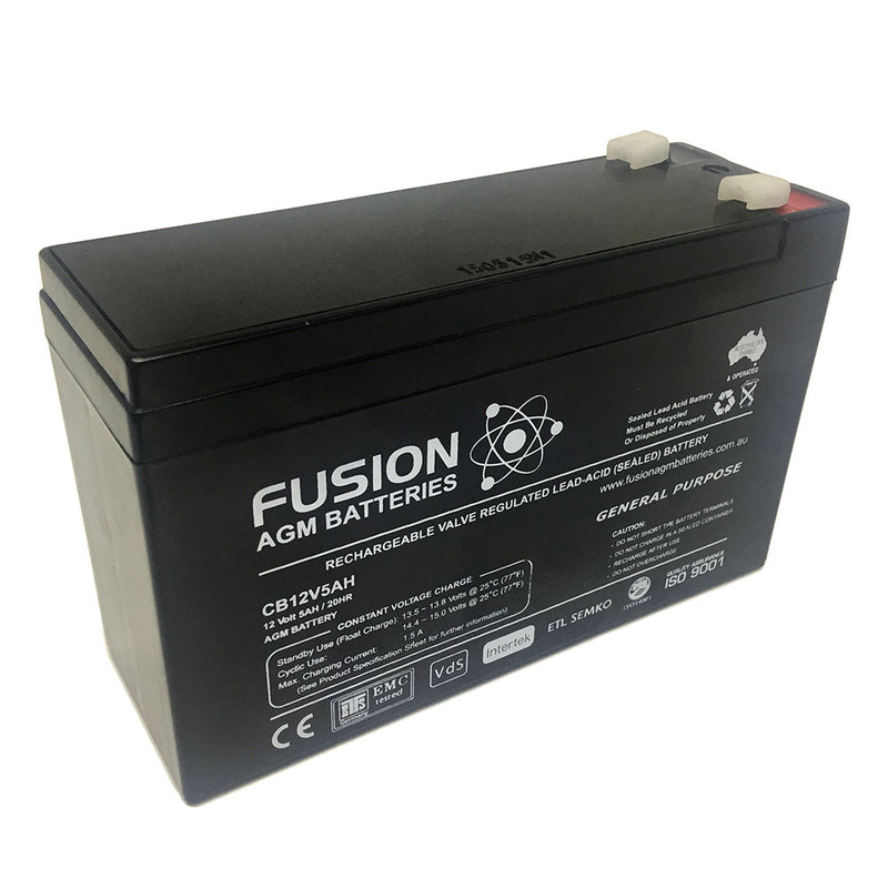 Fusion 12V 5Ah General Purpose AGM Battery