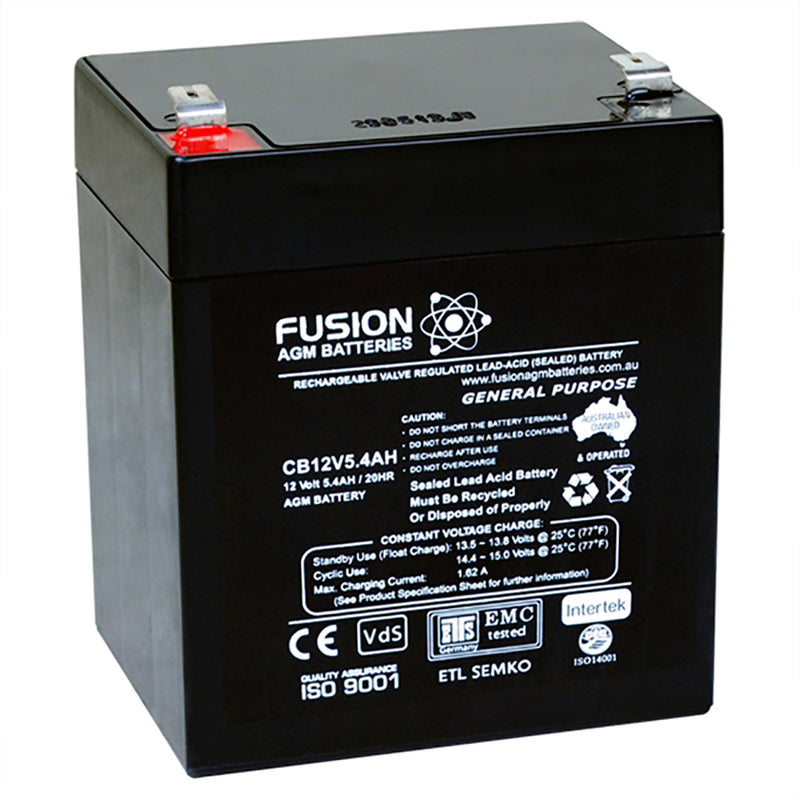 Fusion 12V 5.4Ah General Purpose AGM Battery