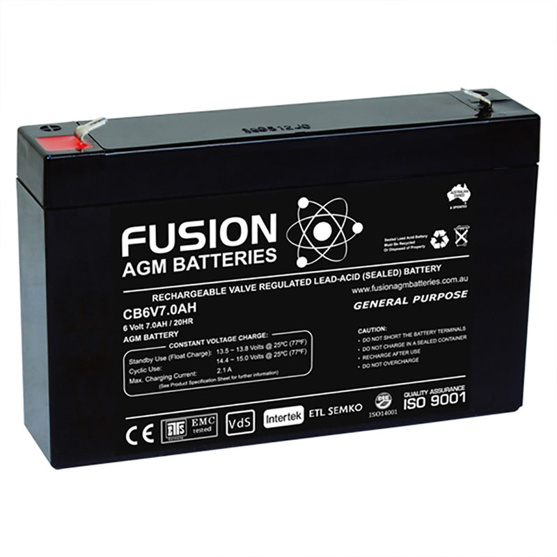 Fusion 6V 7.5Ah General Purpose AGM Battery