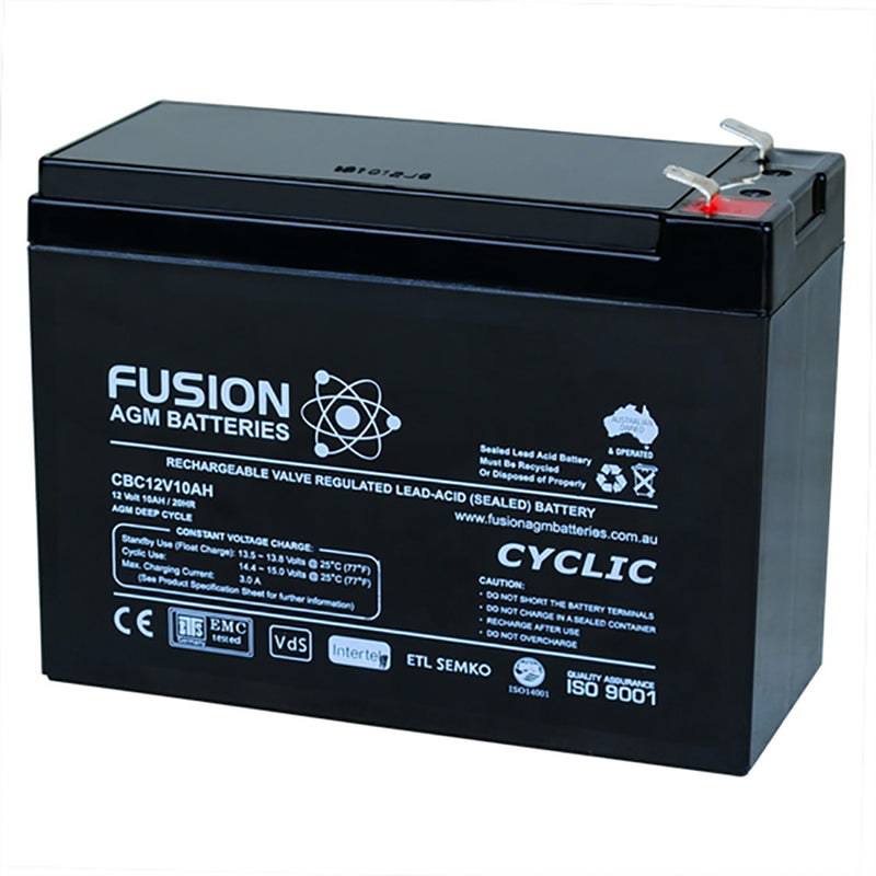 Fusion 12V 10Ah Deep Cycle AGM Battery