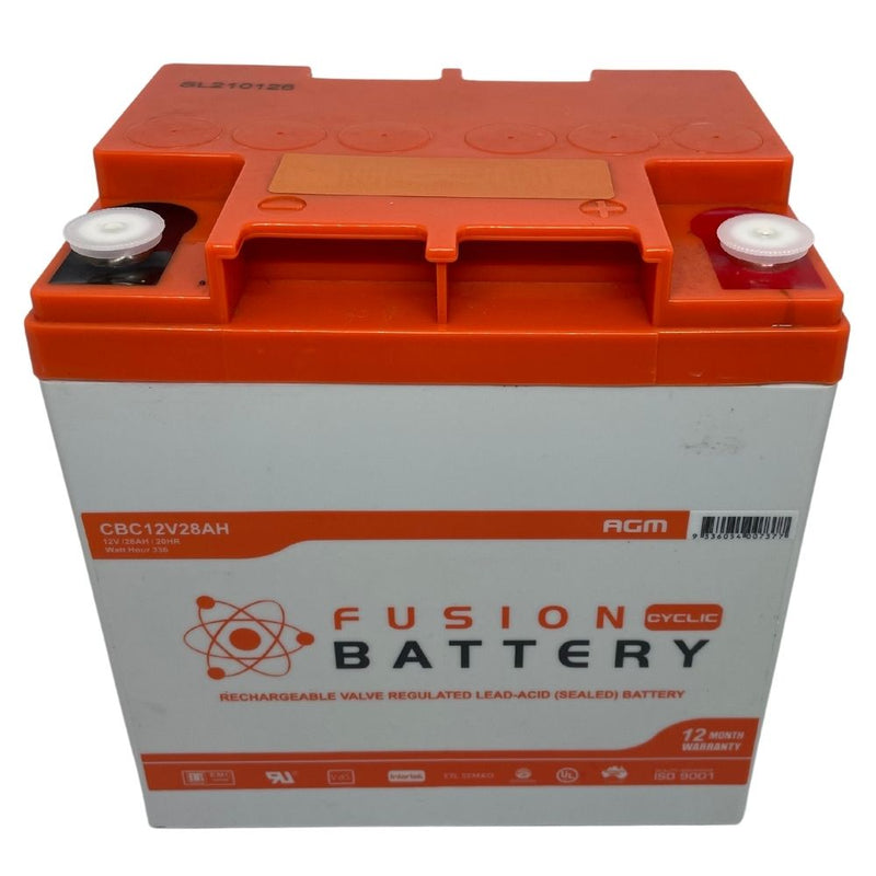 Fusion 12V 28Ah CBC12V28H AGM Cyclic VRLA Battery