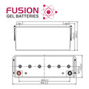Fusion 12V 135Ah Deep Cycle Gel Battery