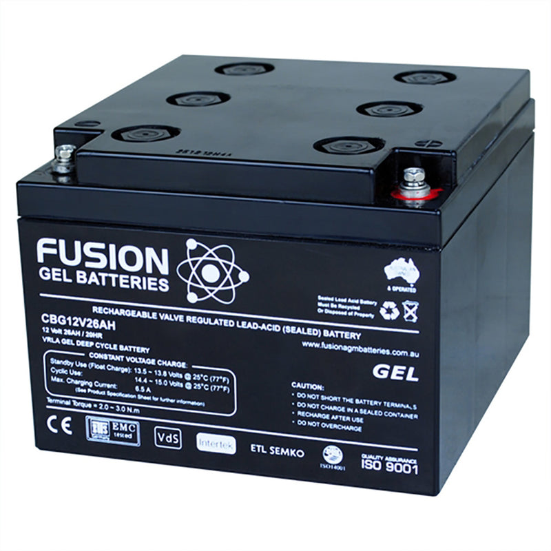 Fusion 12V 26Ah Deep Cycle Gel Battery