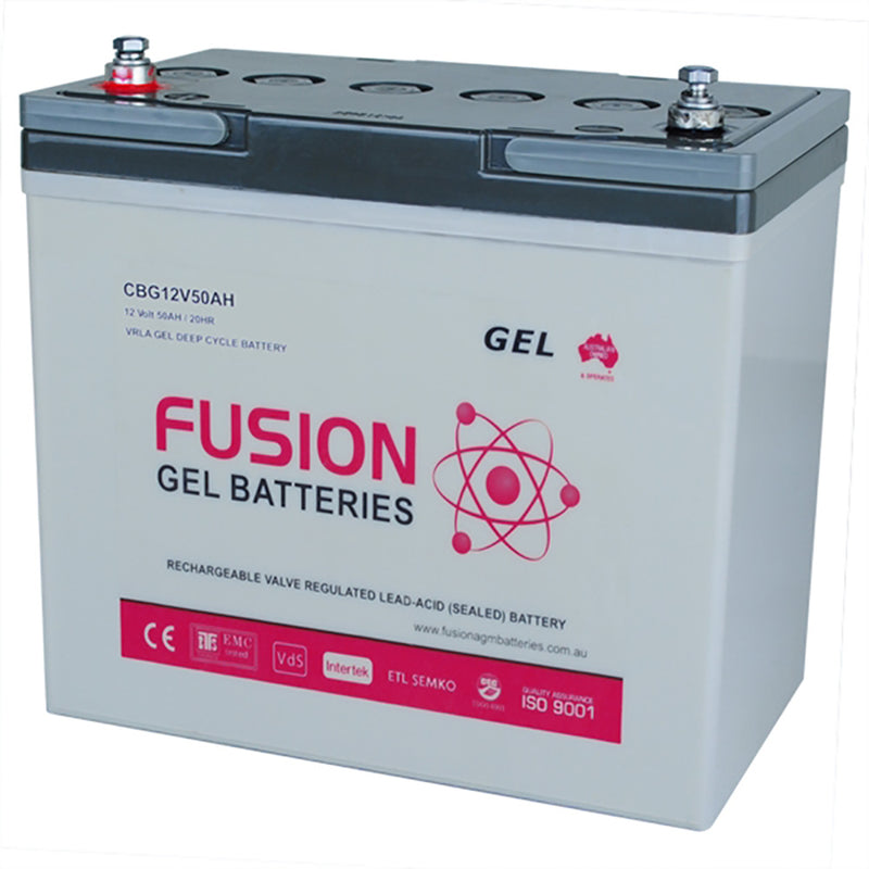 Fusion 12V 50Ah Deep Cycle Gel Battery