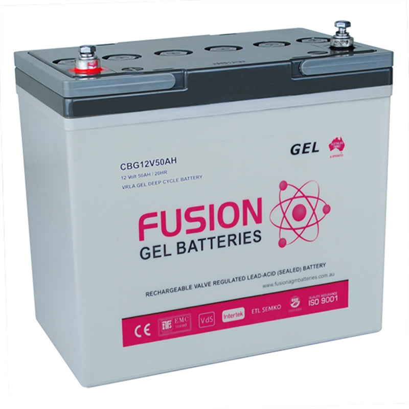 Fusion 12V 50Ah Deep Cycle Gel Battery