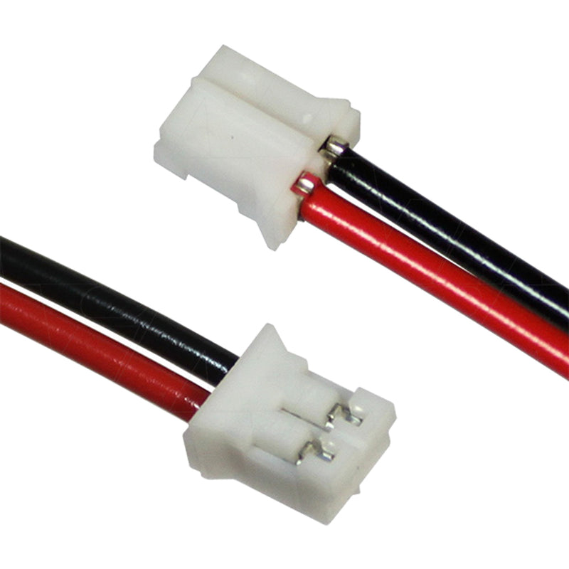 JST Type PHR2, Leads RED=80mm BLACK=150mm UL1007 STRIP & TIN.
