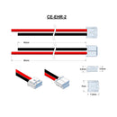 JST Type EHR-2, Leads RED=46mm BLACK=40mm STRIP & TIN.