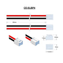 JST Type NVR-02 Leads RED & BLACK=500mm.