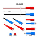 Dual Spade Assembly (pair) 4.8mm SPADES V90HT 1-0.8 Leads RED & BLACK=1000mm.