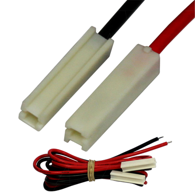 2.9mm Female spade receptacles, Leads RED & BLACK=1000mm AWG20.