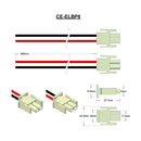 AMP Type 480698 (350777-2P) Male, Leads RED & BLACK=500mm.