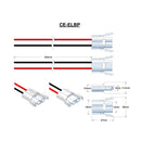 Male AMP Type 151680-2P, Leads RED & BLACK=500mm, AWG20.