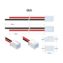 Molex Type 22-01-1024 (formerly 5102-2), Leads RED=65mm BLACK=80mm STRIP & TIN.