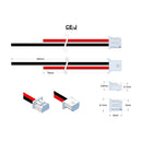 Molex Type 51004-0200, Leads RED=80mm BLACK=120mm STRIP & TIN.