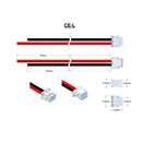 JST Type ZHR-2, Leads RED=75mm BLACK=60mm STRIP & TIN.
