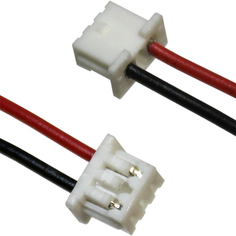 Molex Type 51021-0300, Leads RED & BLACK=100mm AWG28.