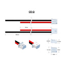Molex Type 51004-0200, Leads RED=75mm BLACK=120mm STRIP & TIN.