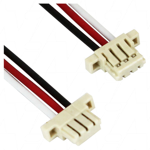 3-WAY JST MALE CONN 0.8mm Pitch Pin 1 BLACK, Pin 2 Red, Pin 3 White + 80mm LEADS