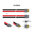 Traxxas type Male Connector with leads - 170mm 12AWG.