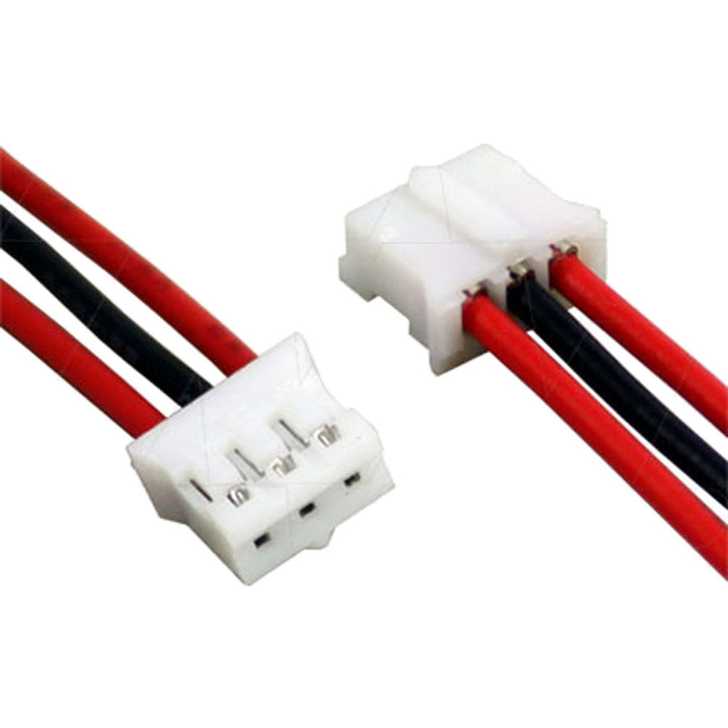 JST Type PHR-3, Leads 2xRED=220mm BLACK=270mm STRIP & TIN.