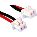 Molex Type 51021-0200 28AWG leads B=125mm, R=125mm. Blunt cut.