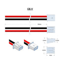 Molex Type 51021-0200 28AWG leads B=125mm, R=125mm. Blunt cut.
