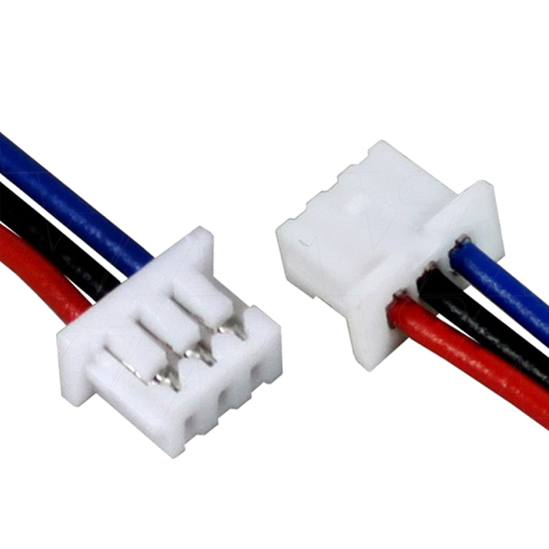 Molex Type 51021-0300 Blue (1), Black Middle and Red (3) 100mm 28AWG leads.