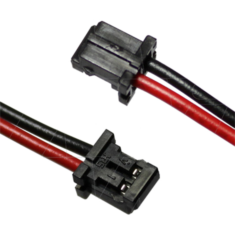 Hirose DF3-2S-2C Male, 24AWG, 80mm Red & 105mm Black Leads, Strip & Tin 3mm, Pin 1 Red