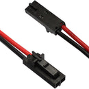 Molex Type 50-57-9402, 22AWG Black 96mm, Red 46mm, Strip & Tin 5mm