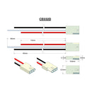 MolexType 03-06-1032,20AWG, B=150mm, R=115mm, W=180mm, 0.6mm Strip & Tin