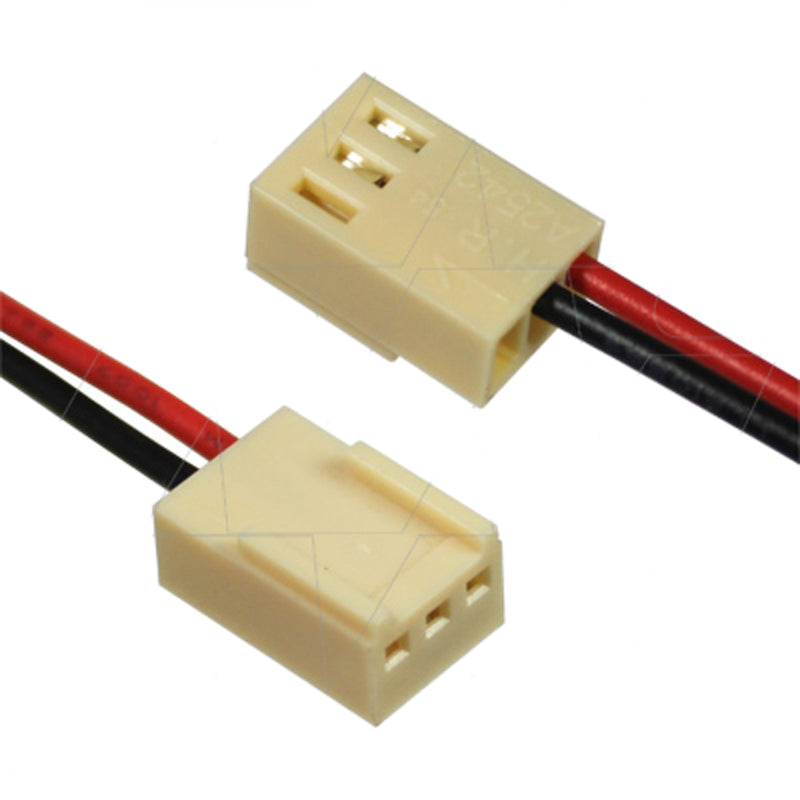 Molex Type 22-01-3037, 22AWG, Pin1 = Empty, Pin2 = Black 240mm, Pin3 = Red 300mm, Strip and Tin
