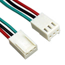 Molex Type 22-01-3037, 22AWG, Red 300mm, Black 260mm and Green 235mm, Blunt cut.