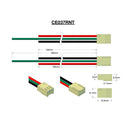 Molex Type 22-01-3037, 22AWG, Pin1=Red 130mm, Pin2=Green 190mm, Pin3=Black 130mm.