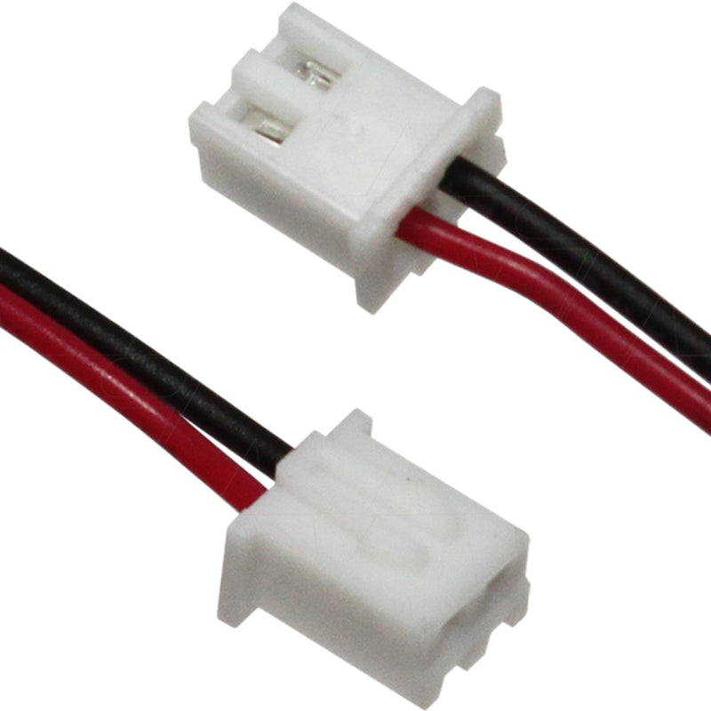 JST Assy XHP-2, 26 AWG, Black & Red 105mm leads.