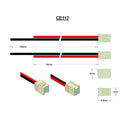Molex 10-01-4024, 24AWG, Black 4.25"", Red 2.625"",Strip and tin 0.200"""