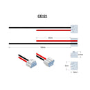 AMP Type 173977-2. 26AWG, Black 105mm, Red 65mm. 4.5mm Strip and tin.