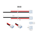 AMP Type 179228-2-2, 22awg, Black 125mm, Red 85mm Pin 1 Red