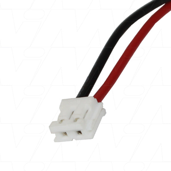 JST EHR-2 connector 350mm Black and Red leads blunt cut