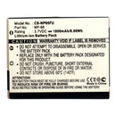 Stryka Battery to suit Fujifilm NP-95 3.7V 1800mAh Li-ion