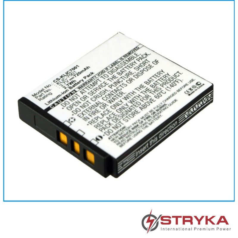 Battery to suit KODAK KLIC-7001 3.7V 720mAh Li-ion