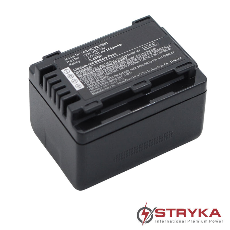 Stryka Battery to suit Panasonic VW-VBT190 3.6V 1500mAh Li-ion
